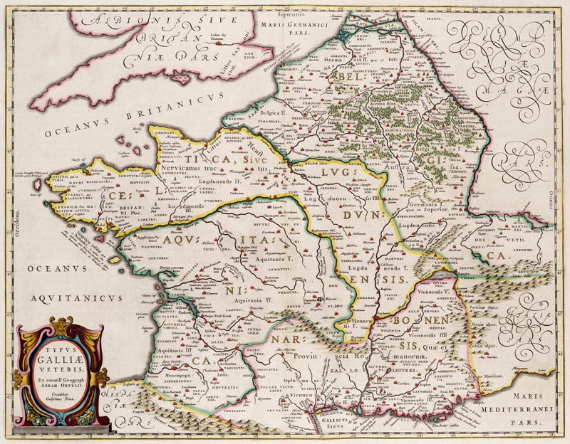 Frankrijk in Romeinse tijd, 1663 Blaeu